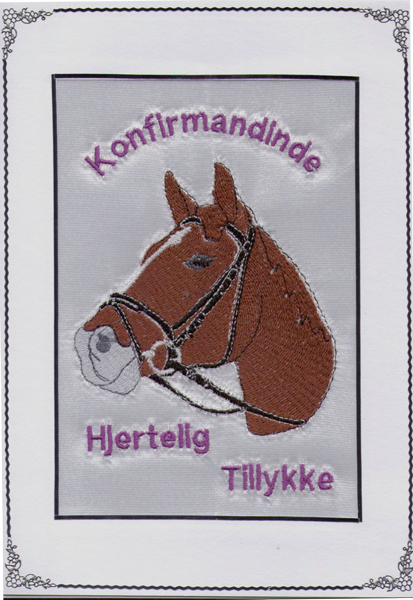 Konfirmand Telegram Pige Brun Hest