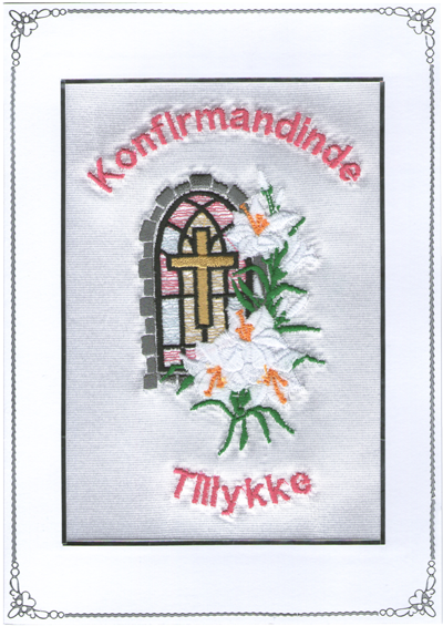 Kirke vindue Konfirmand  pige