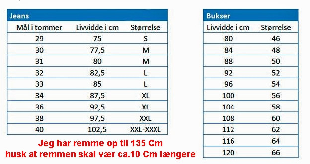 Størrelse på liv rem belt Hugo